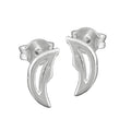 Ohrstecker Ohrring 12x5mm Halbmond mit Gesicht glänzend Silber 925
