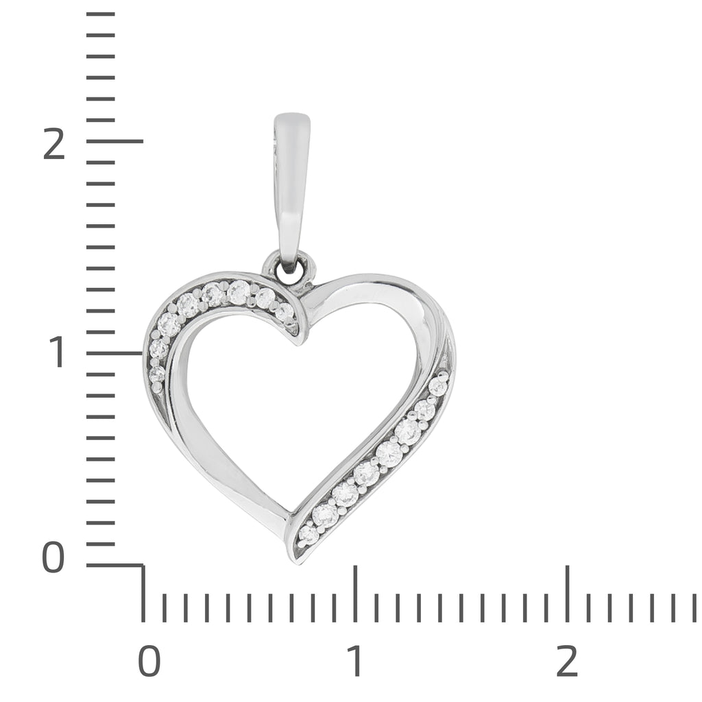 Anhänger 925 Silber rhodiniert mit Zirkonia