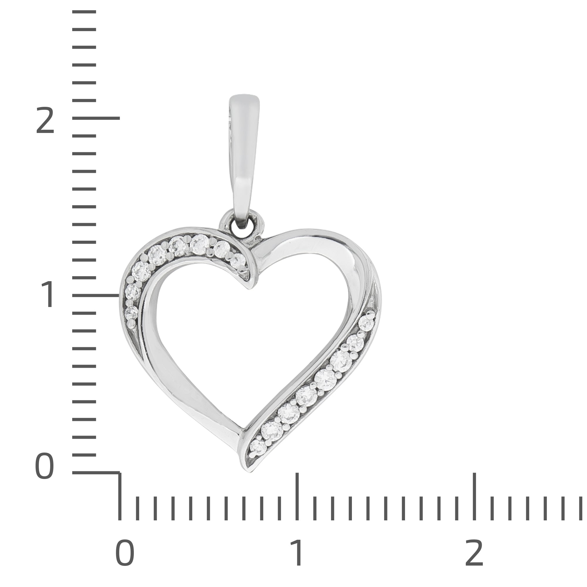 Anhänger 925 Silber rhodiniert mit Zirkonia