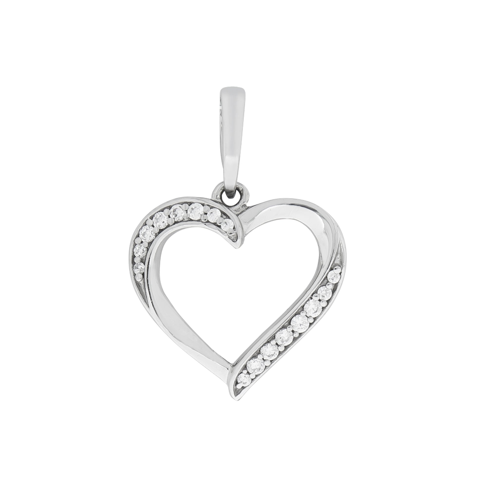 Anhänger 925 Silber rhodiniert mit Zirkonia