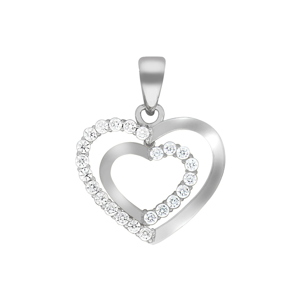 Anhänger 925 Silber rhodiniert mit Zirkonia