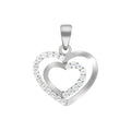 Anhänger 925 Silber rhodiniert mit Zirkonia