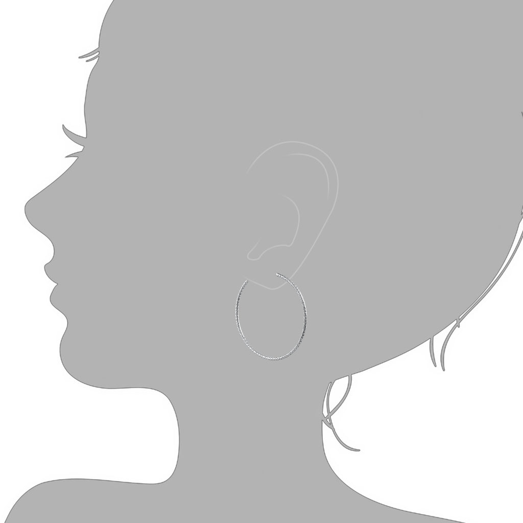 Creolen 925 Silber rhodiniert 4,0cm