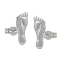 Ohrstecker 12x4,5 mm Füße glänzend Silber 925