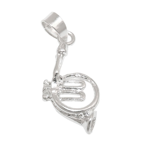 Anhänger 18x9 mm Musikinstrument Horn Silber 925