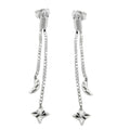 Ohrstecker 41 mm lang Kette mit Mond/Stern Silber 925