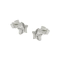 Ohrstecker 6 mm Stern mit Zirkonia teilmatt Silber 925