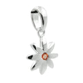 Anhänger Blume 8 mm Zirkonia rot-orange Silber 925