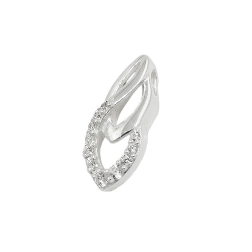 Anhänger 17x7 mm mit Zirkonias Silber 925