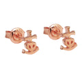 Ohrstecker 7x5 mm Glaube-Liebe-Hoffnung rotvergoldet glänzend Silber 925