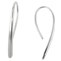 Durchzieher Ohrring Ohrhaken 33x2,5 mm Tropfen glänzend Silber 925