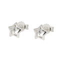 Ohrstecker 6 mm Stern mit Zirkonia Silber 925