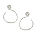 Ohrstecker 15 mm Ohrspirale mit Zirkonia Silber 925