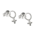 Ohrstecker 9x5 mm Symbol Weiblichkeit glänzend Silber 925