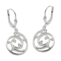 Brisur 32x13 mm Spirale mit Zirkonias Silber 925