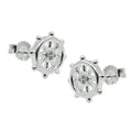 Ohrstecker 9 mm Steuerrad Zirkonia Silber 925