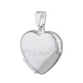 Anhänger 17x5mm Medaillon Herz glänzend Gravur MyLove Silber 925