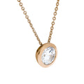 Collier 925 Silber rotvergoldet Zirkonia