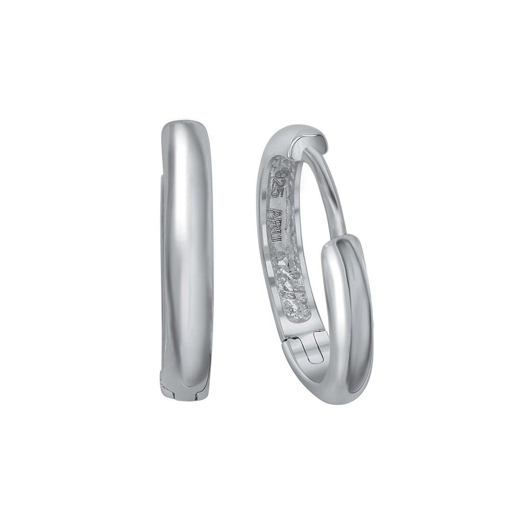 Creolen 925 Silber rhodiniert