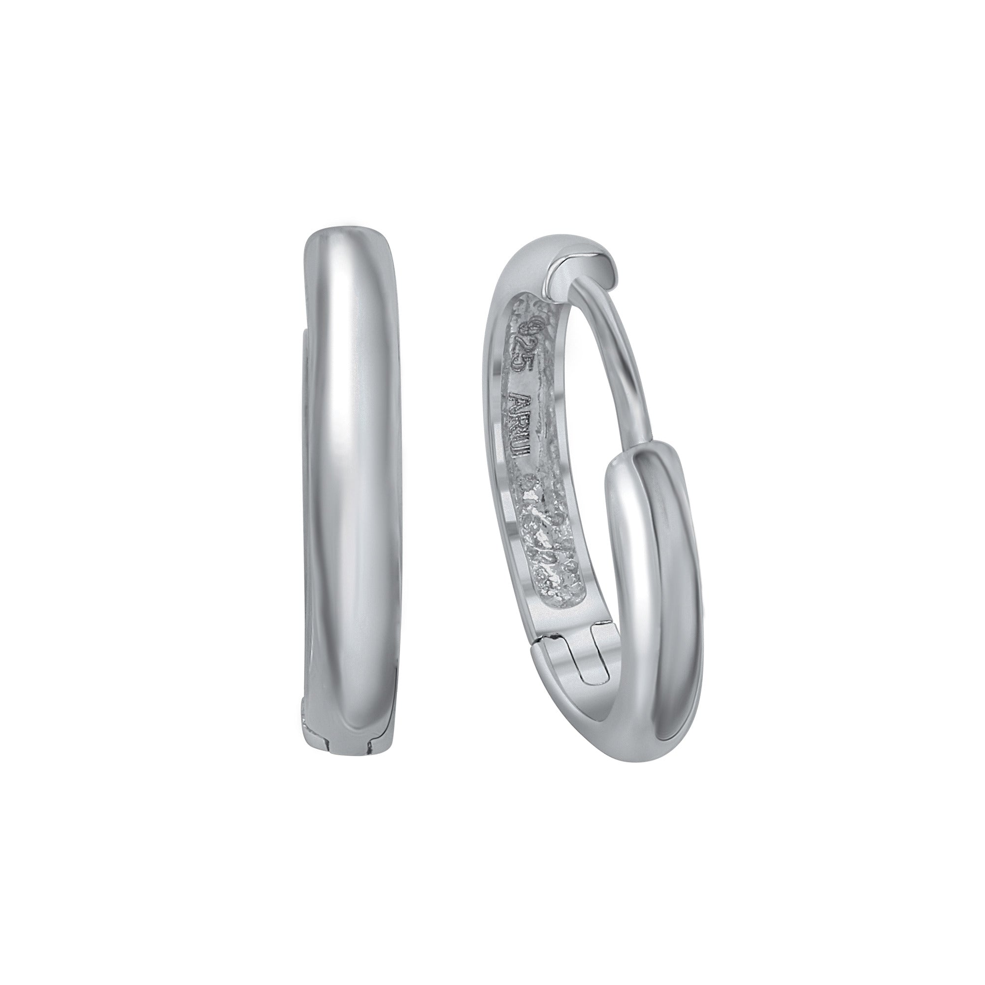 Creolen 925 Silber rhodiniert