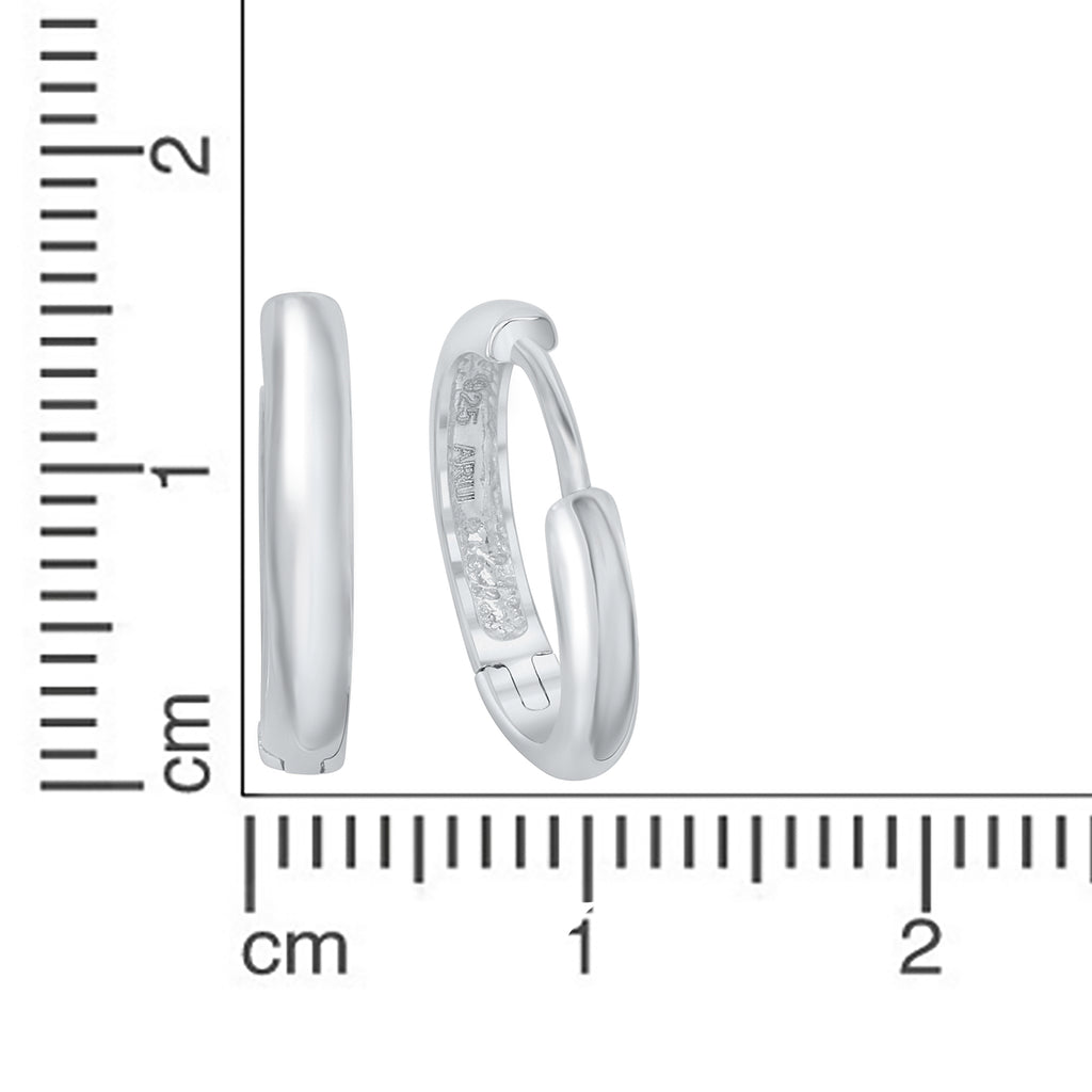 Creolen 925 Silber rhodiniert