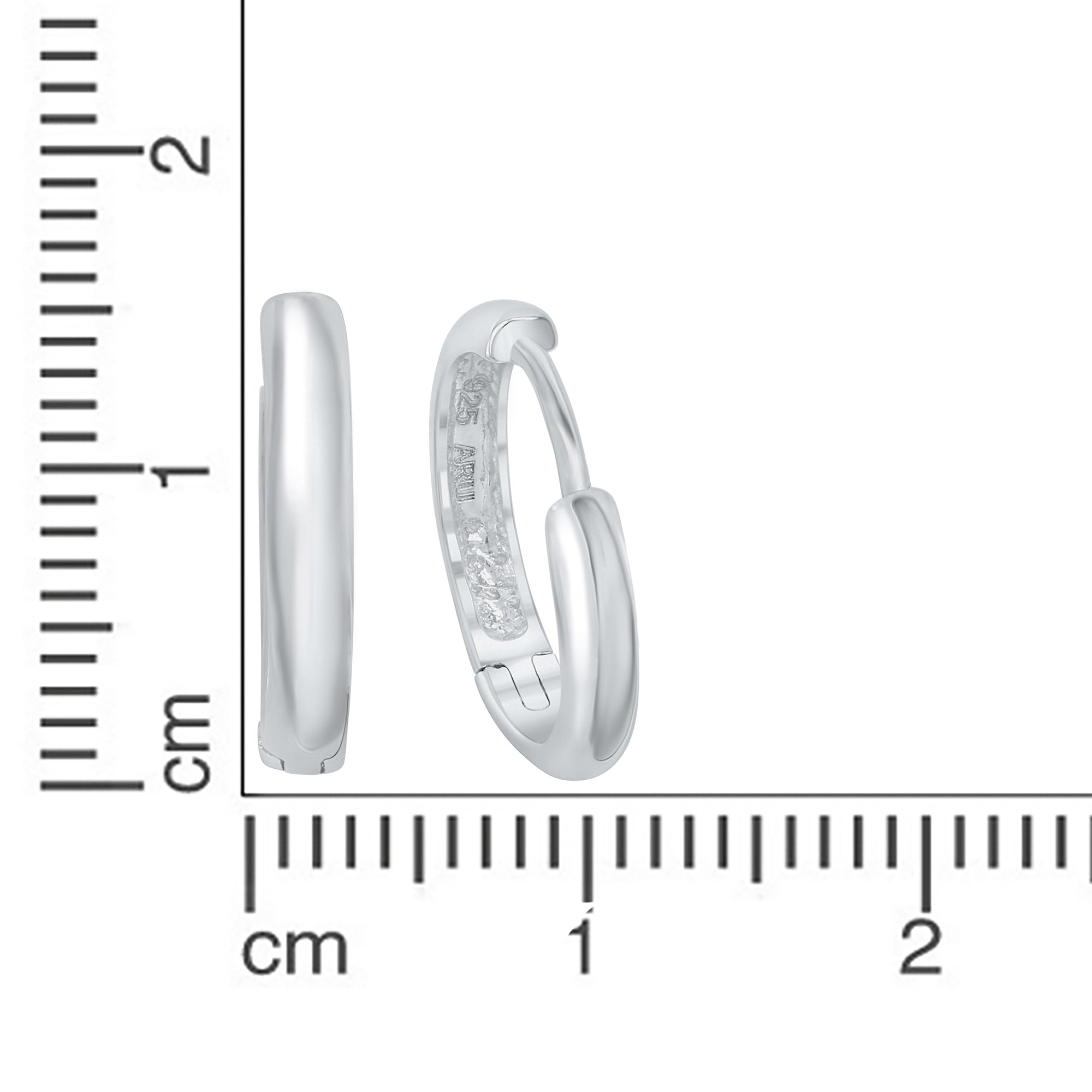Creolen 925 Silber rhodiniert