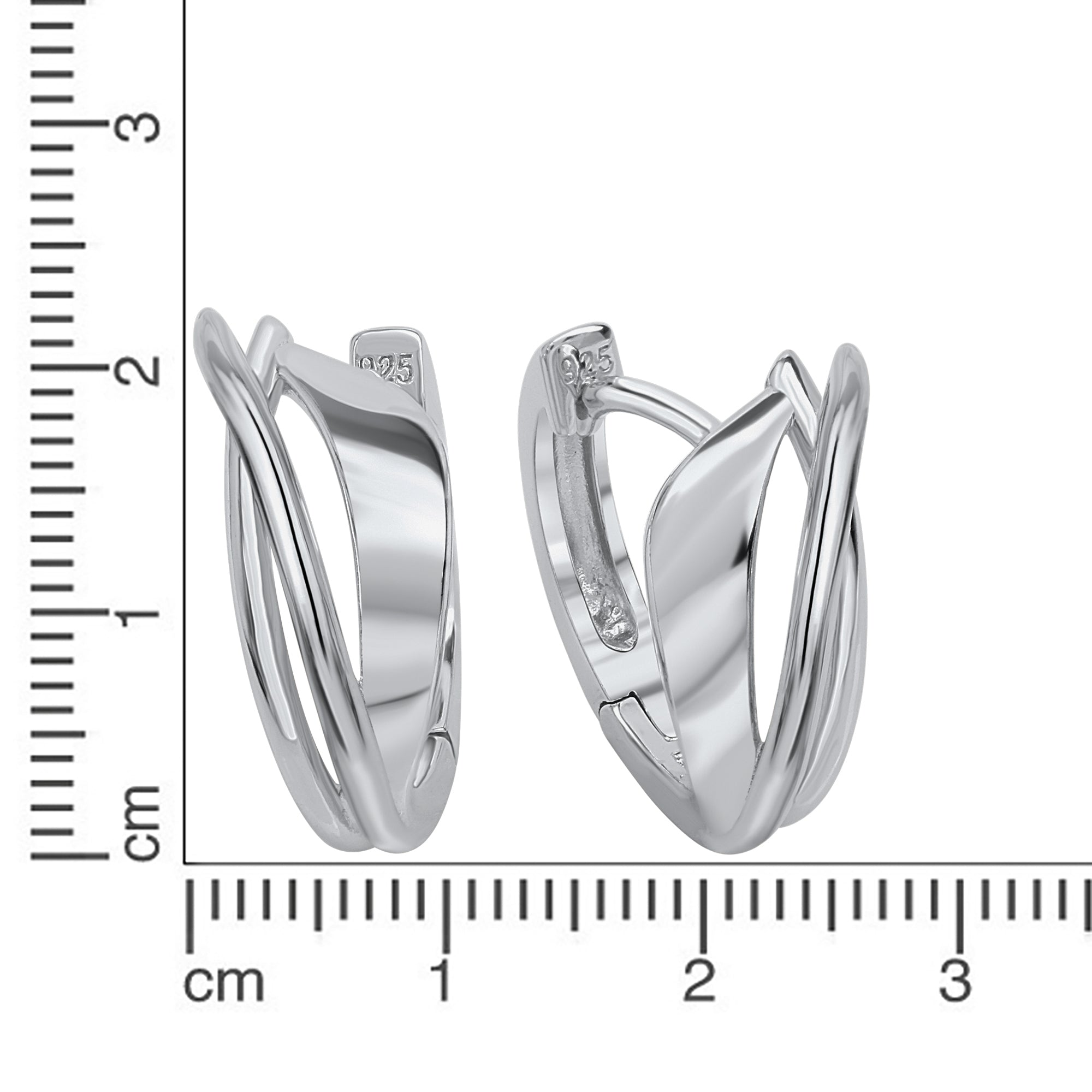 Creolen 925 Silber rhodiniert