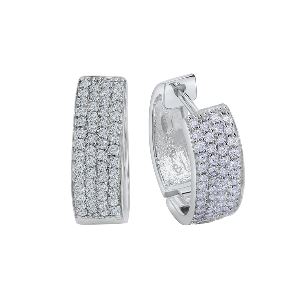 Creolen 925 Silber rhodiniert