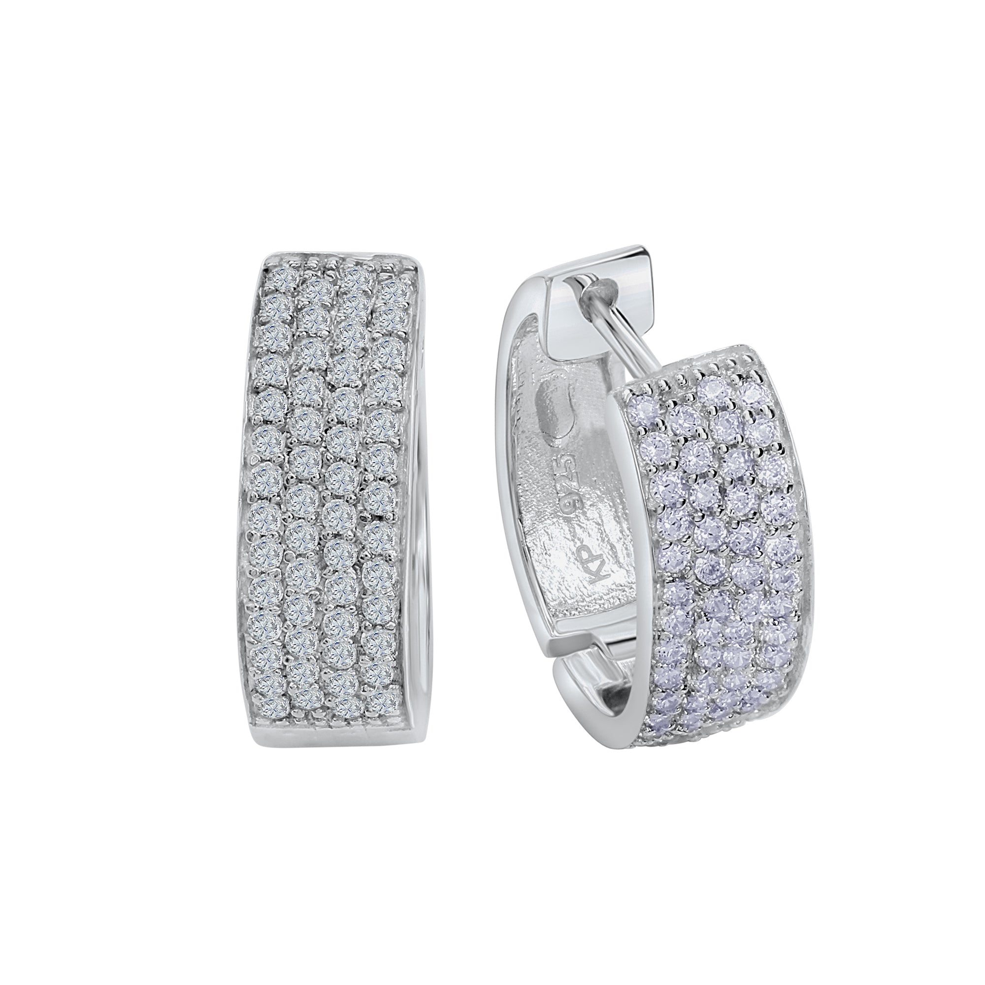 Creolen 925 Silber rhodiniert