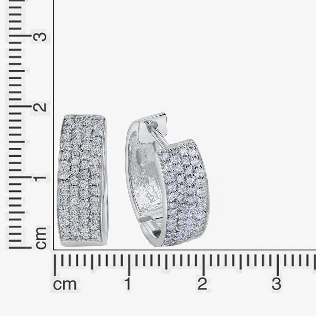 Creolen 925 Silber rhodiniert
