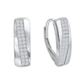 Creolen 925 Silber rhodiniert