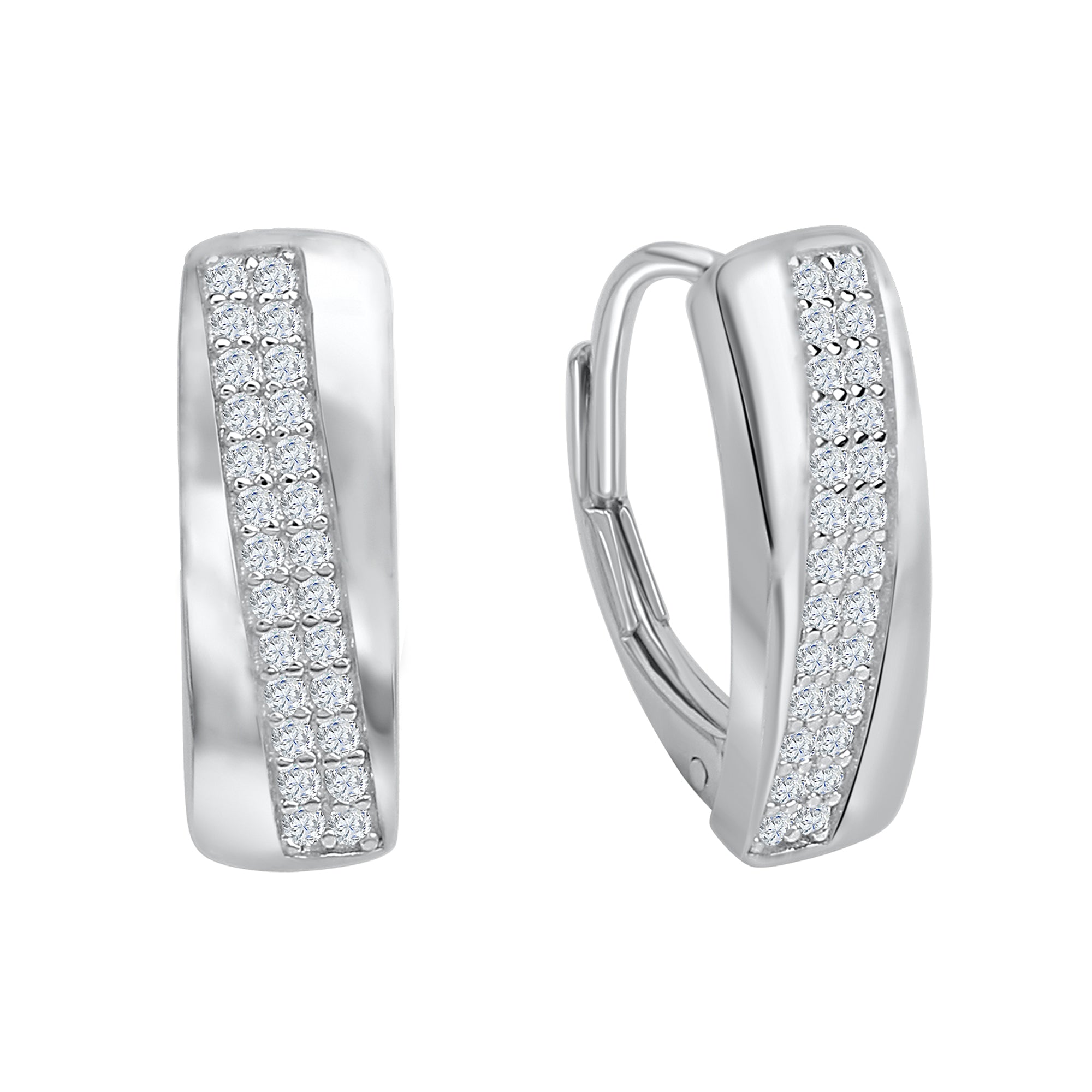 Creolen 925 Silber rhodiniert