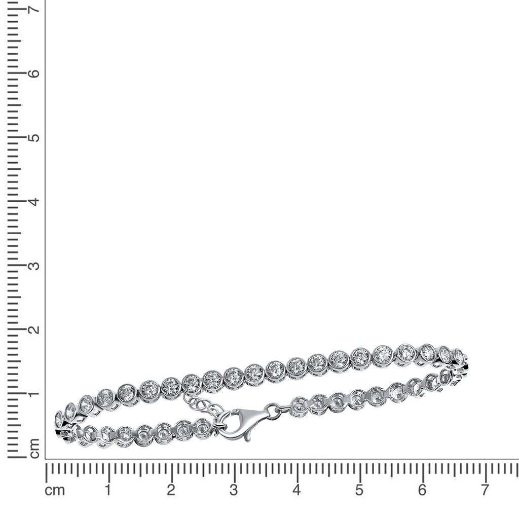 Armband 925 Silber rhodiniert mit Zirkonia