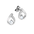 Ohrstecker Silber 925 rhodiniert Zirkonia