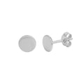 Ohrstecker 925 Silber rhodiniert Scheibe 8 mm