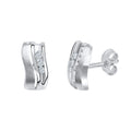 Ohrstecker 925 Silber rhodiniert glanz/matt