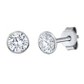 Ohrstecker 925 Silber rhodiniert CZ weiß