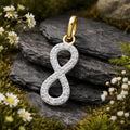 Anhänger 333/- Gelbgold glanz bicolorZirkonia Infinity