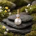 Anhänger 333 Gelbgold glanz SWZP und Zirkonia
