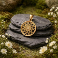 Anhänger 375/- Gelbgold glanz Lebensblume