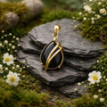 Anhänger 375/- Gelbgold glanz Onyx