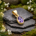Anhänger 585/- Gelbgold glanz Amethyst