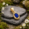 Anhänger 585/ Gelbgold glanz Saphir