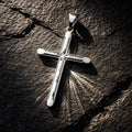 Anhänger 925/- Sterling Silber matt diamantiert Kreuz
