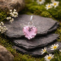 Pendant 925/- Sterling silver rhodium-plated heart