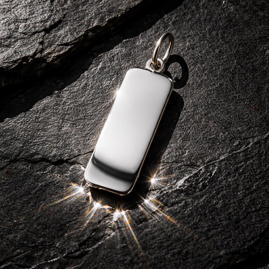 Anhänger 925/- Sterling Silber rhodiniert Platte