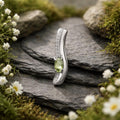 Pendant 925/- sterling silver rhodium-plated zirconia/glass mint