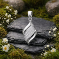 Pendant 925/- Sterling Silver Rhodium-Plated Zirconia