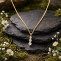 Anhänger mit Kette 375/- Gelbgold Zirkonia