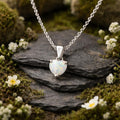 Anhänger mit Kette 925/- Sterling Silber rhodiniert Opal